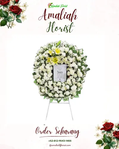Krans Bunga Duka Cita di Kuwarasan
